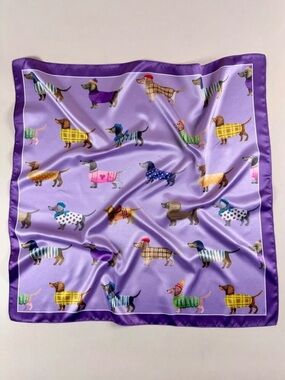 Purple Dachshund Scarf A1805